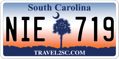 SC license plate NIE719
