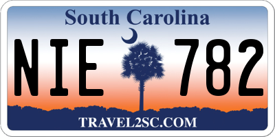 SC license plate NIE782