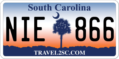 SC license plate NIE866