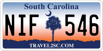 SC license plate NIF546