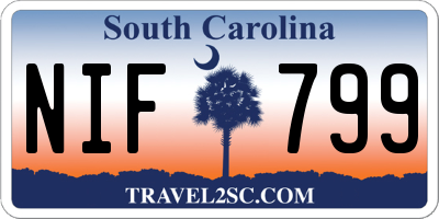 SC license plate NIF799
