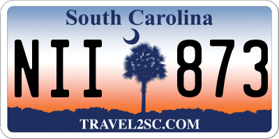 SC license plate NII873