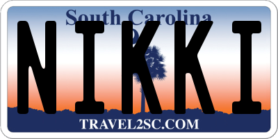 SC license plate NIKKI