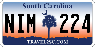 SC license plate NIM224