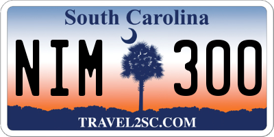SC license plate NIM300