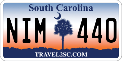 SC license plate NIM440