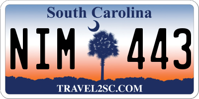 SC license plate NIM443