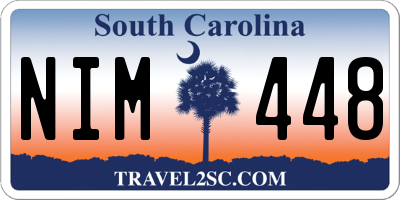 SC license plate NIM448