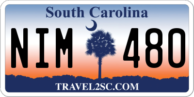 SC license plate NIM480