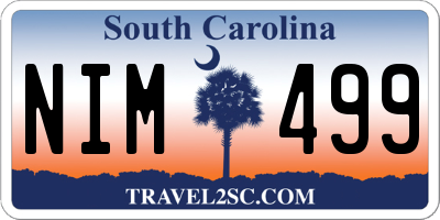 SC license plate NIM499
