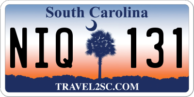 SC license plate NIQ131