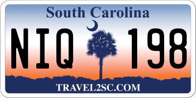 SC license plate NIQ198