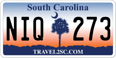 SC license plate NIQ273