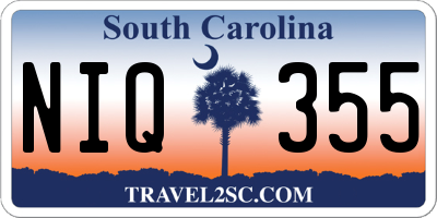 SC license plate NIQ355