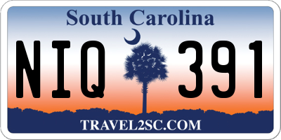 SC license plate NIQ391