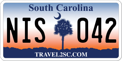 SC license plate NIS042