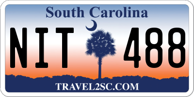 SC license plate NIT488