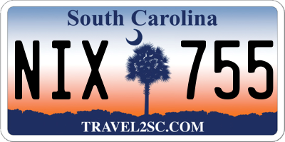 SC license plate NIX755