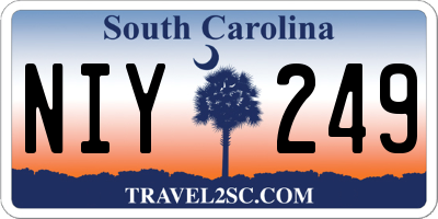 SC license plate NIY249