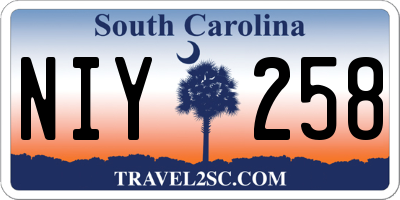 SC license plate NIY258