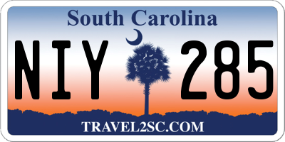 SC license plate NIY285