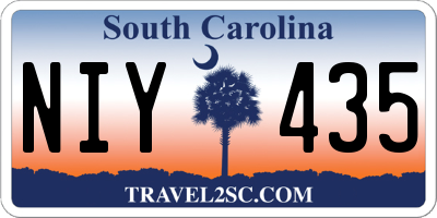 SC license plate NIY435