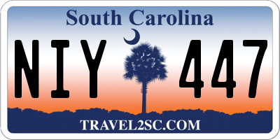 SC license plate NIY447