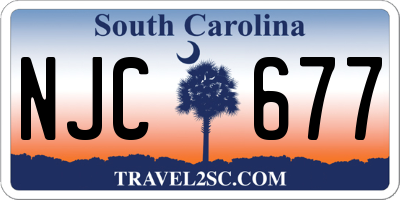 SC license plate NJC677