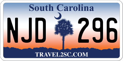 SC license plate NJD296