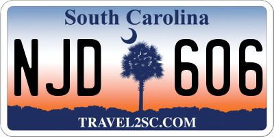 SC license plate NJD606