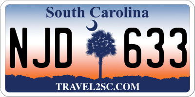 SC license plate NJD633