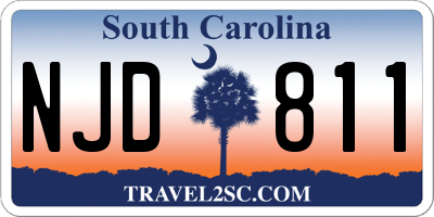 SC license plate NJD811