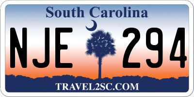 SC license plate NJE294