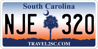 SC license plate NJE320