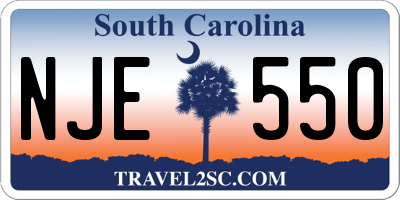 SC license plate NJE550