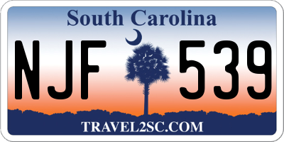 SC license plate NJF539
