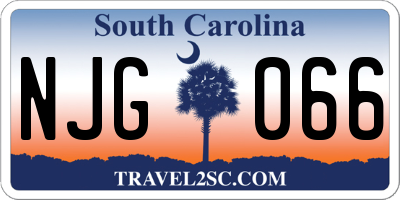 SC license plate NJG066