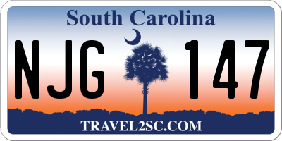 SC license plate NJG147