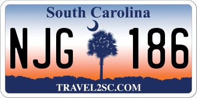 SC license plate NJG186