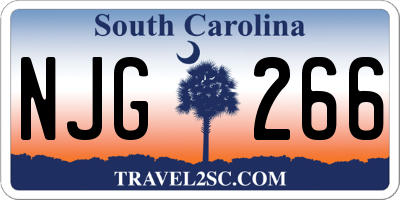 SC license plate NJG266