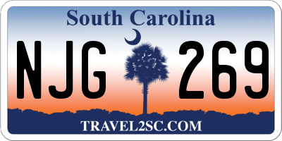SC license plate NJG269