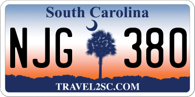 SC license plate NJG380