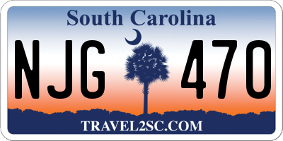 SC license plate NJG470