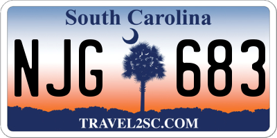 SC license plate NJG683