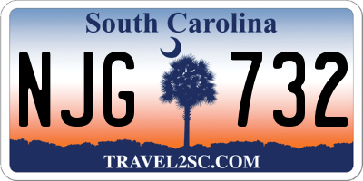 SC license plate NJG732