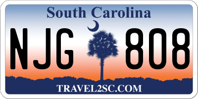 SC license plate NJG808