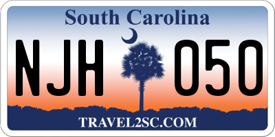 SC license plate NJH050