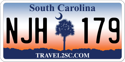 SC license plate NJH179