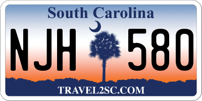 SC license plate NJH580