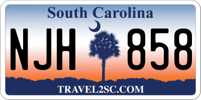 SC license plate NJH858